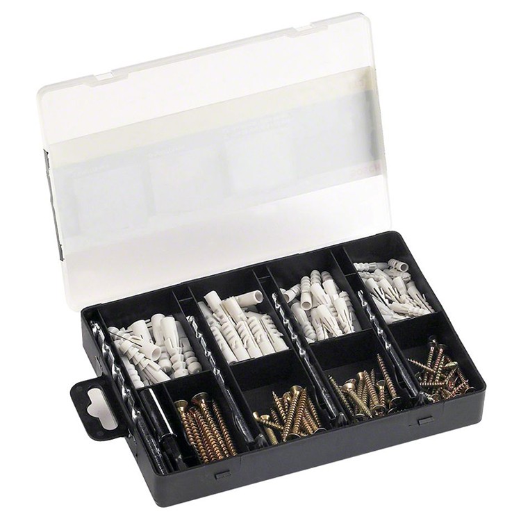 BOSCH 173 PARÇA DÜBEL, VİDA, MATKAP UÇLU SABİTLEME AKSESUAR SETİ 2607019511 resmi