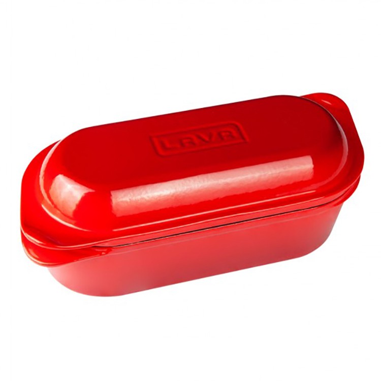 LAVA 12X28CM KIRMIZI DİKDÖRTGEN EKMEK TENCERESİ resmi