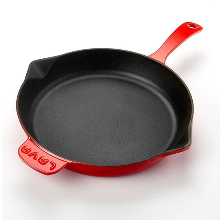 LAVA 28CM KIRMIZI YUVARLAK IZGARA TAVASI resmi