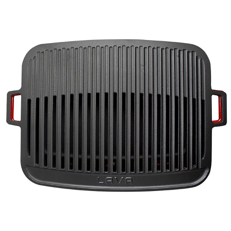 LAVA 36X45CM KIRMIZI DİKDÖRTGEN MANGAL IZGARA SET resmi