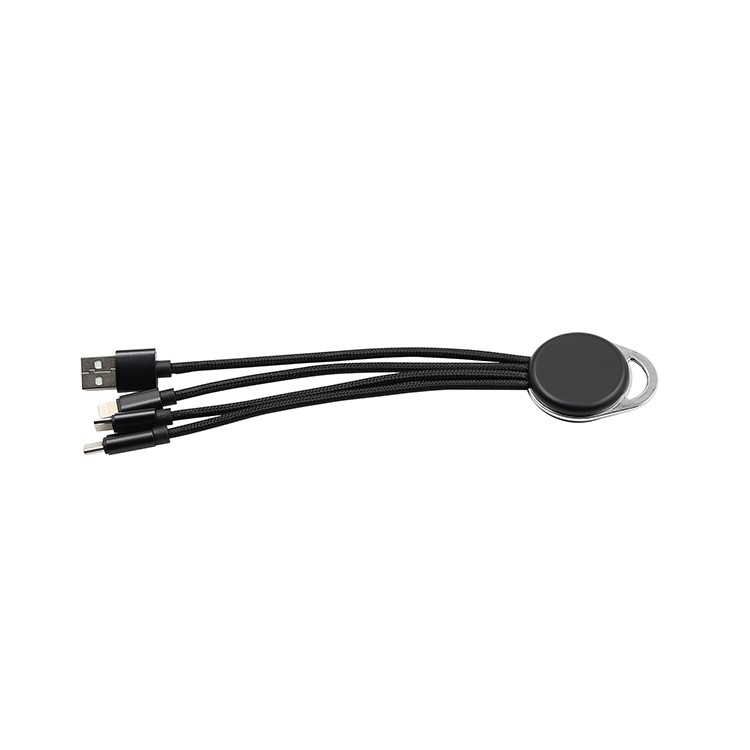 MIABOO 4IN1 IŞIKLI LOGO ÖZELLİKLİ ORTA BOYY ŞARJ KABLOSU - (MV-L501-S) resmi