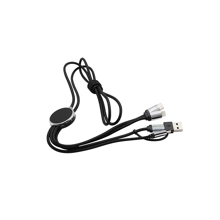 MIABOO 5IN1 IŞIKLI LOGO ÖZELLİKLİ UZUN ŞARJ KABLOSU - (MV-L408-S) resmi