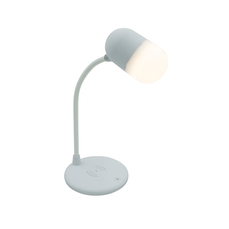 MIABOO KABLOSUZ ŞARJ VE BLUETOOTH HOPARLÖRLÜ MASA LAMBASI - (D3-B) resmi