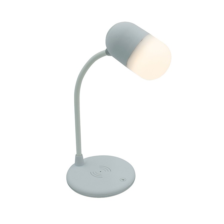 MIABOO KABLOSUZ ŞARJ VE BLUETOOTH HOPARLÖRLÜ MASA LAMBASI - (D3-B) resmi