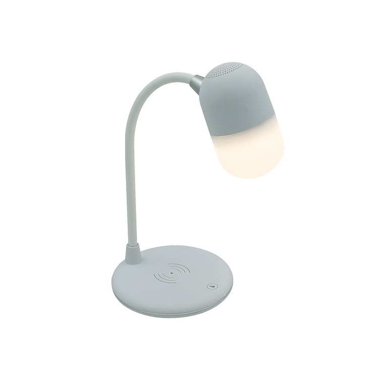 MIABOO KABLOSUZ ŞARJ VE BLUETOOTH HOPARLÖRLÜ MASA LAMBASI - (D3-B) resmi