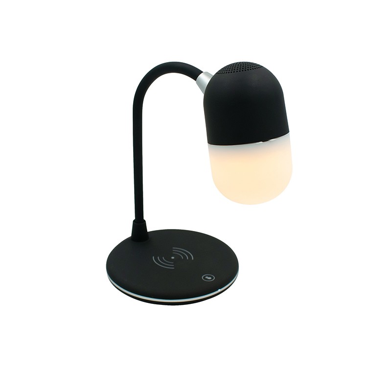 MIABOO KABLOSUZ ŞARJ VE BLUETOOTH HOPARLÖRLÜ MASA LAMBASI - (D3-S) resmi