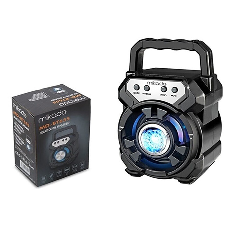 MIKADO MD-BT65S 5W 800MAH 3.7V SİYAH USB/TF CART / BLUETOOTH TAŞINABİLİR SPEAKER resmi