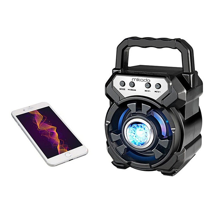 MIKADO MD-BT65S 5W 800MAH 3.7V SİYAH USB/TF CART / BLUETOOTH TAŞINABİLİR SPEAKER resmi