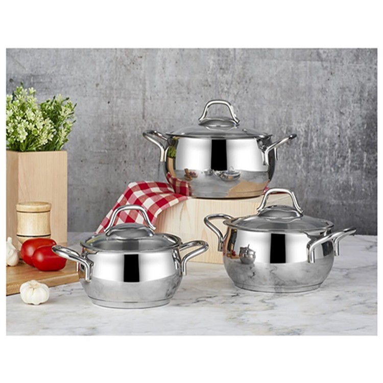 NOBLE LIFE AZUR 3LÜ TENCERE SETİ N16301 resmi