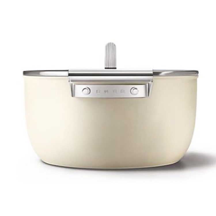 SMEG CKFC2611CRM 50'S STYLE KREM TENCERE 26CM resmi
