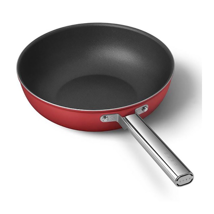 SMEG CKFW3001RDM COOKWARE 50S KIRMIZI WOK TAVA 30CM resmi