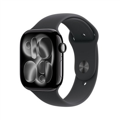 APPLE WATCH SERIES 11 GPS 42MM SİMSİYAH ALÜMİNYUM KASA VE SİYAH SPOR KORDON - S/M MEQT4TU/A resmi