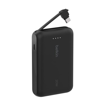BELKIN BOOSTCHARGE 10.000MAH POWERBANK 20W  ENTEGRE USB-C KABLOLU - SİYAH BPB021HQBK resmi