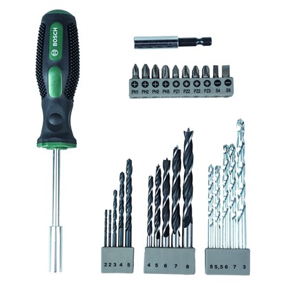 BOSCH 27 PARÇA TORNAVİDALI VİDALAMA VE MATKAP UCU SETİ 2607017201 resmi