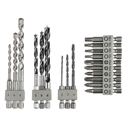 BOSCH UNEO 19 PARÇA MATKAP VE VİDALAMA UCU SETİ 2609256989 resmi