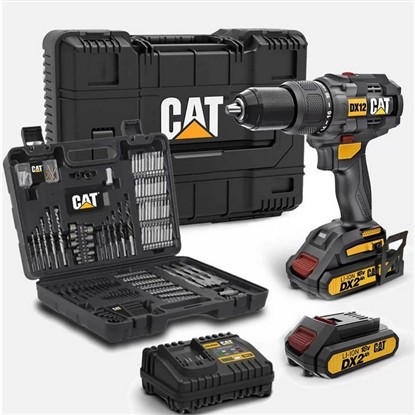 CAT DX12 SET 18VOLT/2.0AH DARBELİ MATKAP + DA01903 201 PARÇA UÇ SETİ resmi