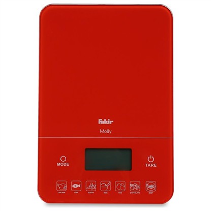 FAKİR MOLLY DİJİTAL MUTFAK TARTISI KIRMIZI resmi