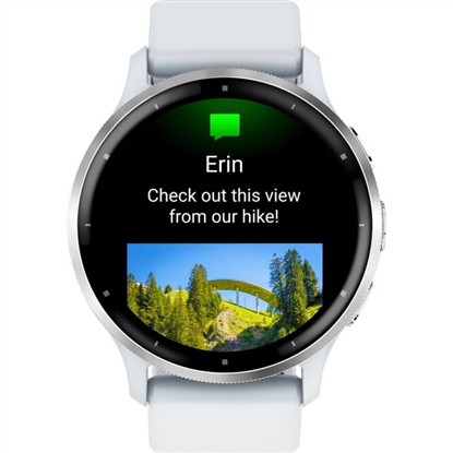 GARMIN 010-02784-00 VENU 3 GÜMÜŞ , BEYAZ KAYIŞLI AKILLI SAAT resmi