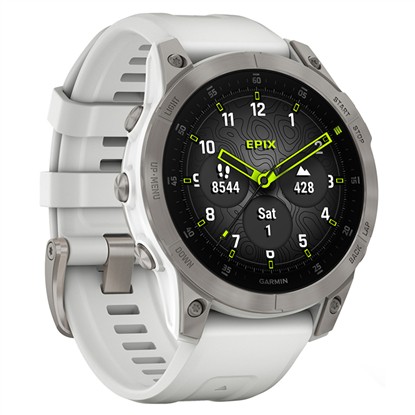 GARMIN EPIX SAPPHIRE (GEN 2) - BEYAZ TİTANYUM AKILLI SAAT resmi