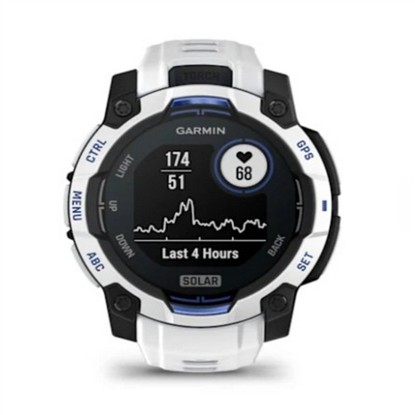 GARMIN INSTINCT 3 – 45 MM SOLAR BEYAZ MAVİ AKILLI SAAT 010-02934-03 resmi