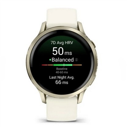GARMIN VENU 4 - 41 MM - LUNAR GOLD SİLİKON KAYIŞLI AKILLI SAAT 010-03013-00 resmi