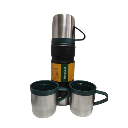 KEEP LONDON ÇİFT DUVARLI BARDAKLI KLOUT06101 PASLANMAZ ÇELİK TERMOS SETİ 500ML-SİYAH resmi