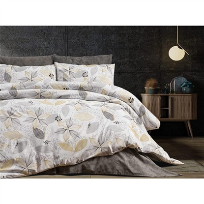 KEEP LONDON HOME SERIES NATURAL COTTON(DOĞAL PAMUK) ÇİFT KİŞİLİK NEVRESİM TAKIMI-GRİ KLHOME328 resmi