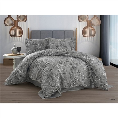 KEEP LONDON HOME SERIES NATURAL COTTON(DOĞAL PAMUK) TEK KİŞİLİK NEVRESİM TAKIMI-GRİ KLHOME311 resmi