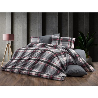 KEEP LONDON HOME SERIES NATURAL COTTON(DOĞAL PAMUK) TEK KİŞİLİK NEVRESİM TAKIMI-GRİ KLHOME315 resmi