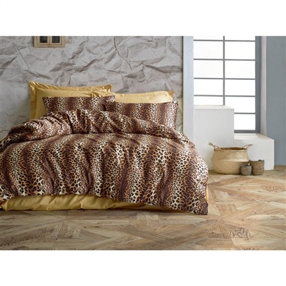 KEEP LONDON HOME SERIES NATURAL COTTON(DOĞAL PAMUK) TEK KİŞİLİK NEVRESİM TAKIMI-KAHVERENGİ KLHOME319 resmi