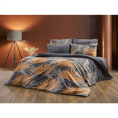 KEEP LONDON HOME SERIES NATURAL COTTON(DOĞAL PAMUK) TEK KİŞİLİK NEVRESİM TAKIMI-YELPAZE KLHOME327 resmi