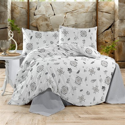 KEEP LONDON KLHOME306 HOME SERIES NATURAL COTTON(DOĞAL PAMUK) ÇİFT KİŞİLİK NEVRESİM TAKIMI-GRİ resmi