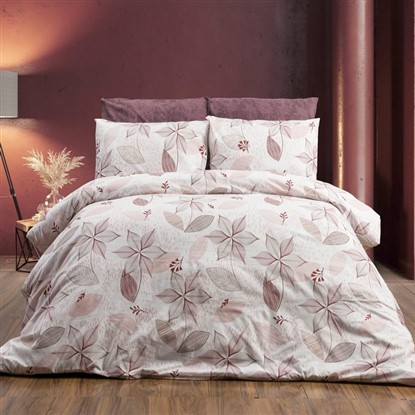 KEEP LONDON KLHOME330 HOME SERIES NATURAL COTTON(DOĞAL PAMUK) ÇİFT KİŞİLİK NEVRESİM TAKIMI-PUDRA resmi