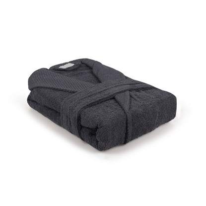 KEEP LONDON ŞAL YAKA ANTRASİT GRİ BORNOZ M/L KLHOME619 resmi