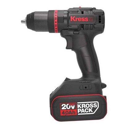KRESS KUC30 20VOLT/4.0AH LI-ION ÇİFT AKÜLÜ KÖMÜRSÜZ PROFESYONEL ŞARJLI DARBELİ MATKAP resmi