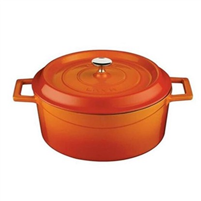 LAVA 24CM TURUNCU YUVARLAK TENCERE resmi