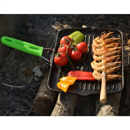 LAVA 24X24CM YEŞİL KARE IZGARA TAVASI resmi