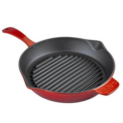 LAVA 28CM KIRMIZI YUVARLAK IZGARA TAVASI resmi