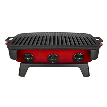 LAVA 36X45CM KIRMIZI DİKDÖRTGEN MANGAL IZGARA SET resmi