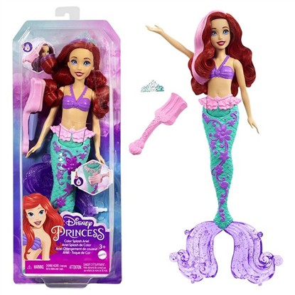 MATTEL MTL-HLW00 DISNEY PRENSES MUHTEŞEM RENK DEĞİŞTİREN SAÇLI DENİZ KIZI ARIEL resmi