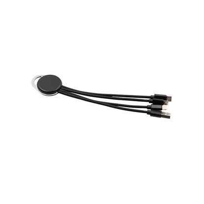 MIABOO 4IN1 IŞIKLI LOGO ÖZELLİKLİ ORTA BOYY ŞARJ KABLOSU - (MV-L501-S) resmi