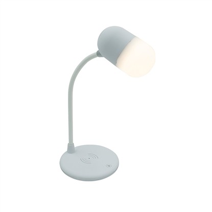 MIABOO KABLOSUZ ŞARJ VE BLUETOOTH HOPARLÖRLÜ MASA LAMBASI - (D3-B) resmi