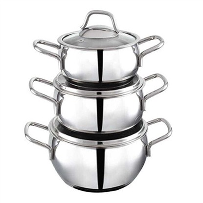 NOBLE LIFE AZUR 3LÜ TENCERE SETİ N16301 resmi