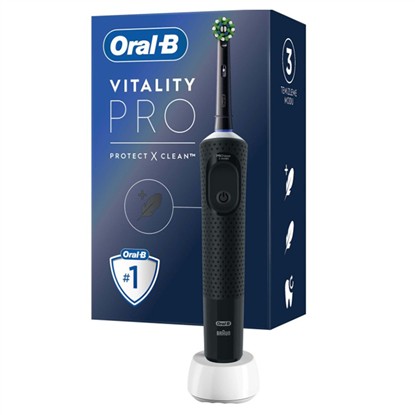 ORAL-B D103 VITALITY PRO PROTECT X CLEAN ŞARJLI SİYAH DİŞ FIRÇASI resmi