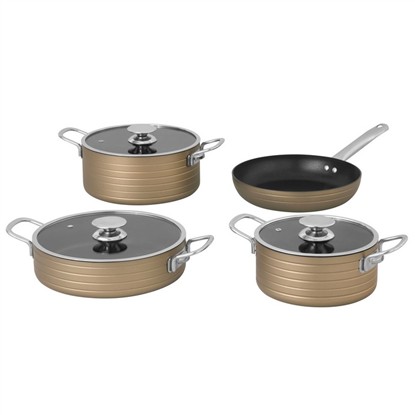 PIERRE CARDIN DIAMOND GRANIKS GOLD 7 PARÇA TENCERE SETİ 1500217112 resmi