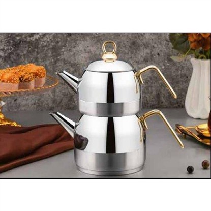 POLOCHEF ÇELİK ÇAYDANLIK MEGA BOY - GOLD ÇY102-OPG resmi