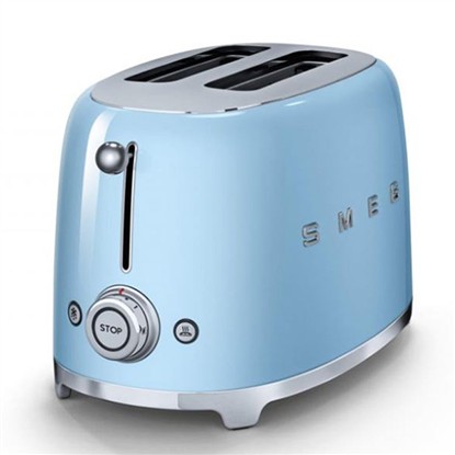 SMEG TSF01PBEU PASTEL MAVI 2X1 EKMEK KIZARTMA MAKİNESİ resmi