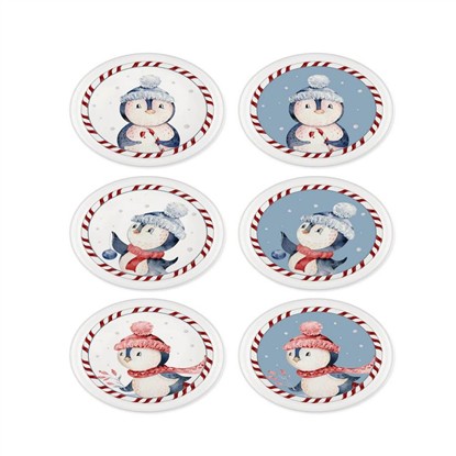 THE MIA PENGUIN ÇEREZLİK 6 PARÇA 10 CM NEW018 resmi