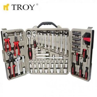 TROY 21910 PROFESYONEL LOKMA - ANAHTAR - ALET SETİ (110 PARÇA, METRİK) resmi