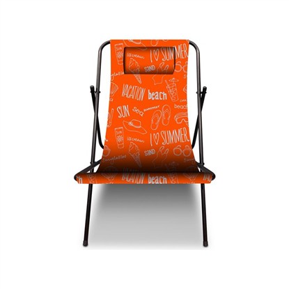 VOIT KATLANABİLİR SANDALYE / ŞEZLONG 8VTAKSZLNG/064 TURUNCU resmi